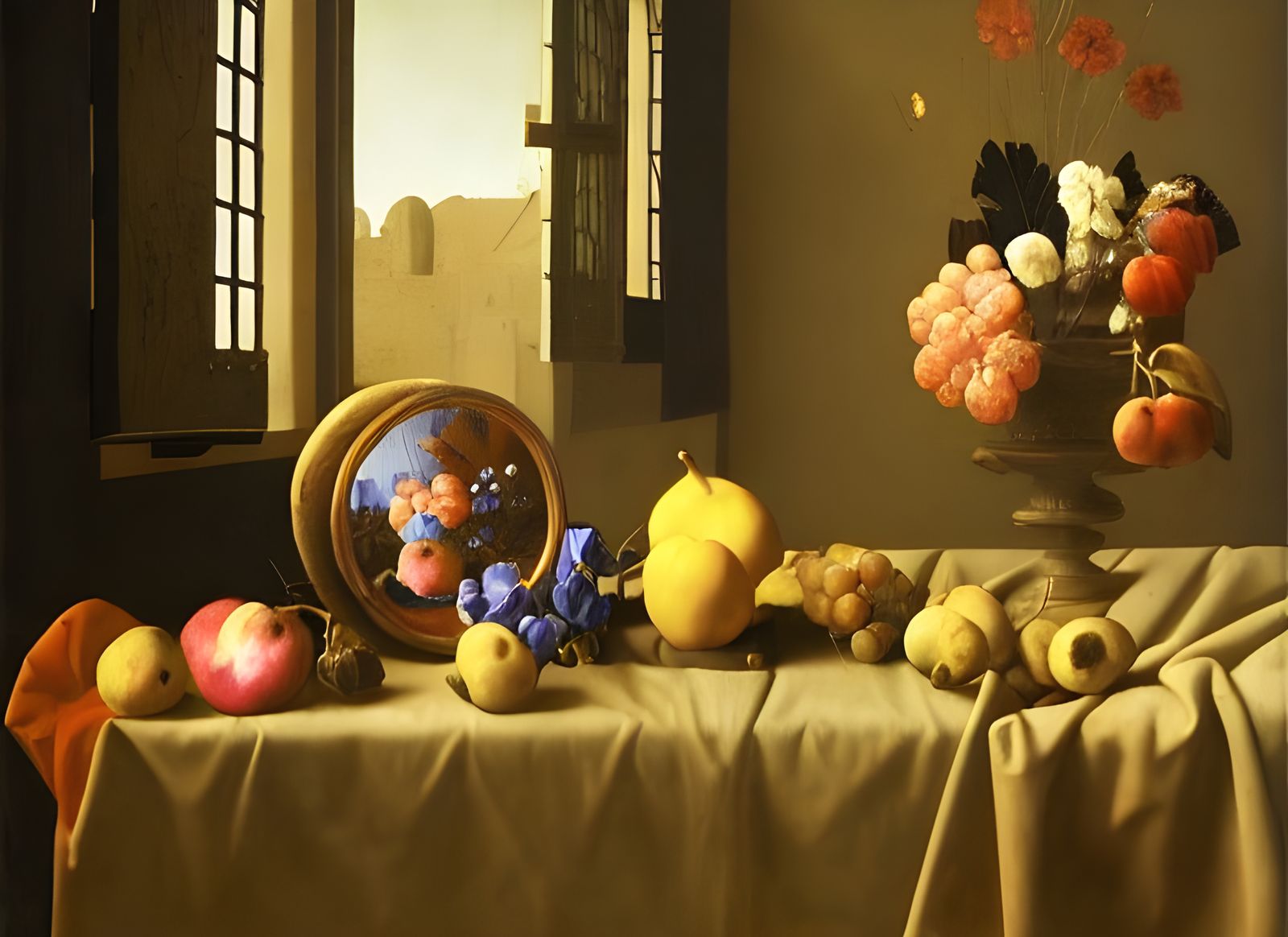 Renaissance Still Life with Flowers and Fruit
