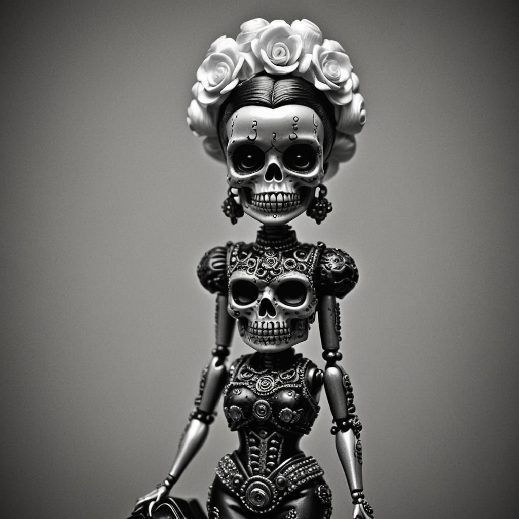 Hyperrealistic Skull Betty Boop as Barbie