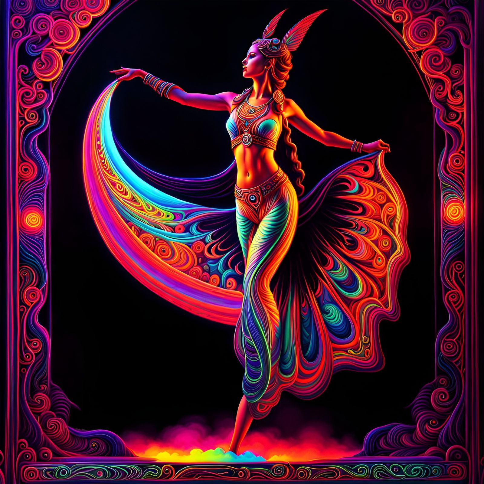 Black Light Fluorescent Art