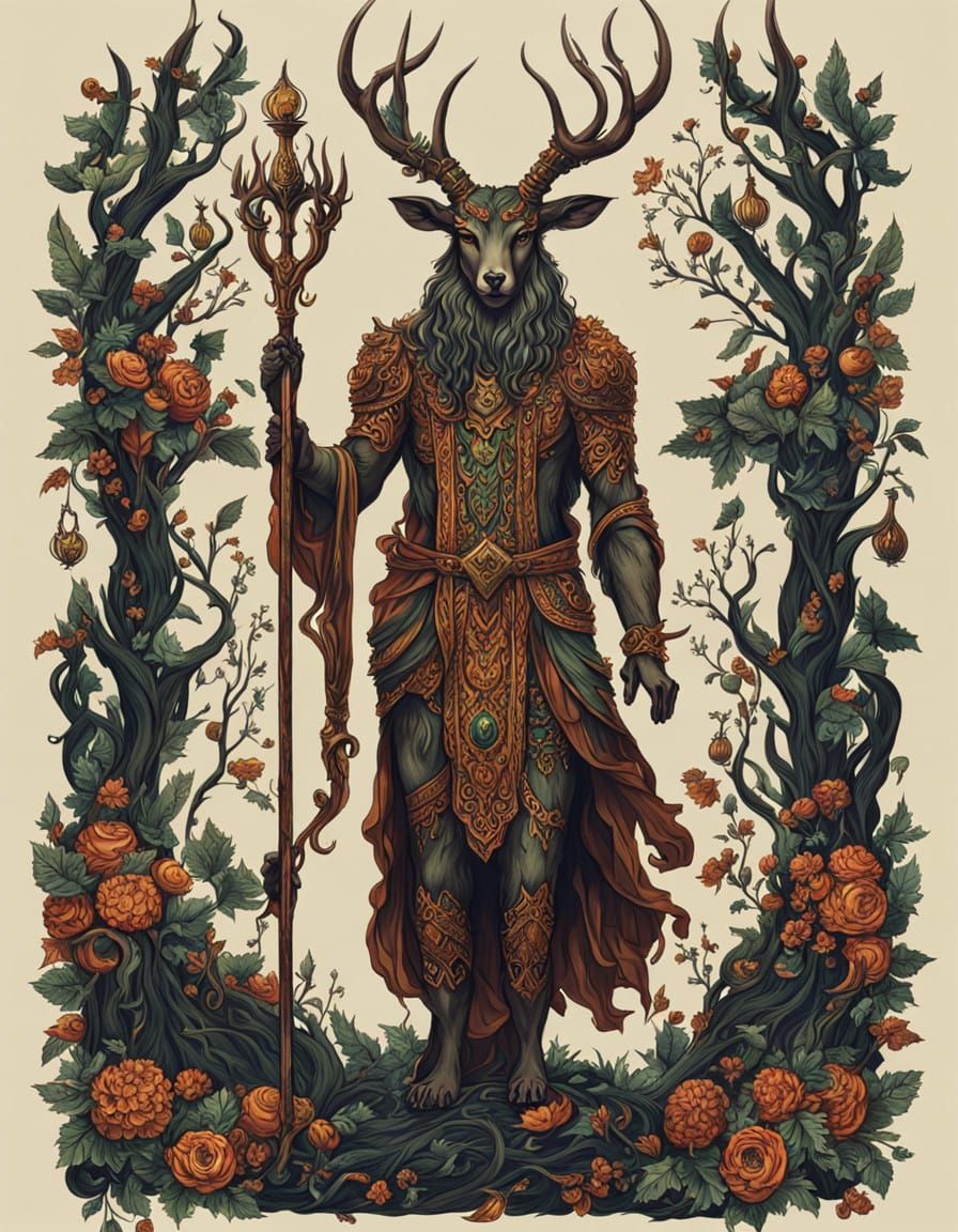 Cernunnos Strolls Through Mysterious Forests