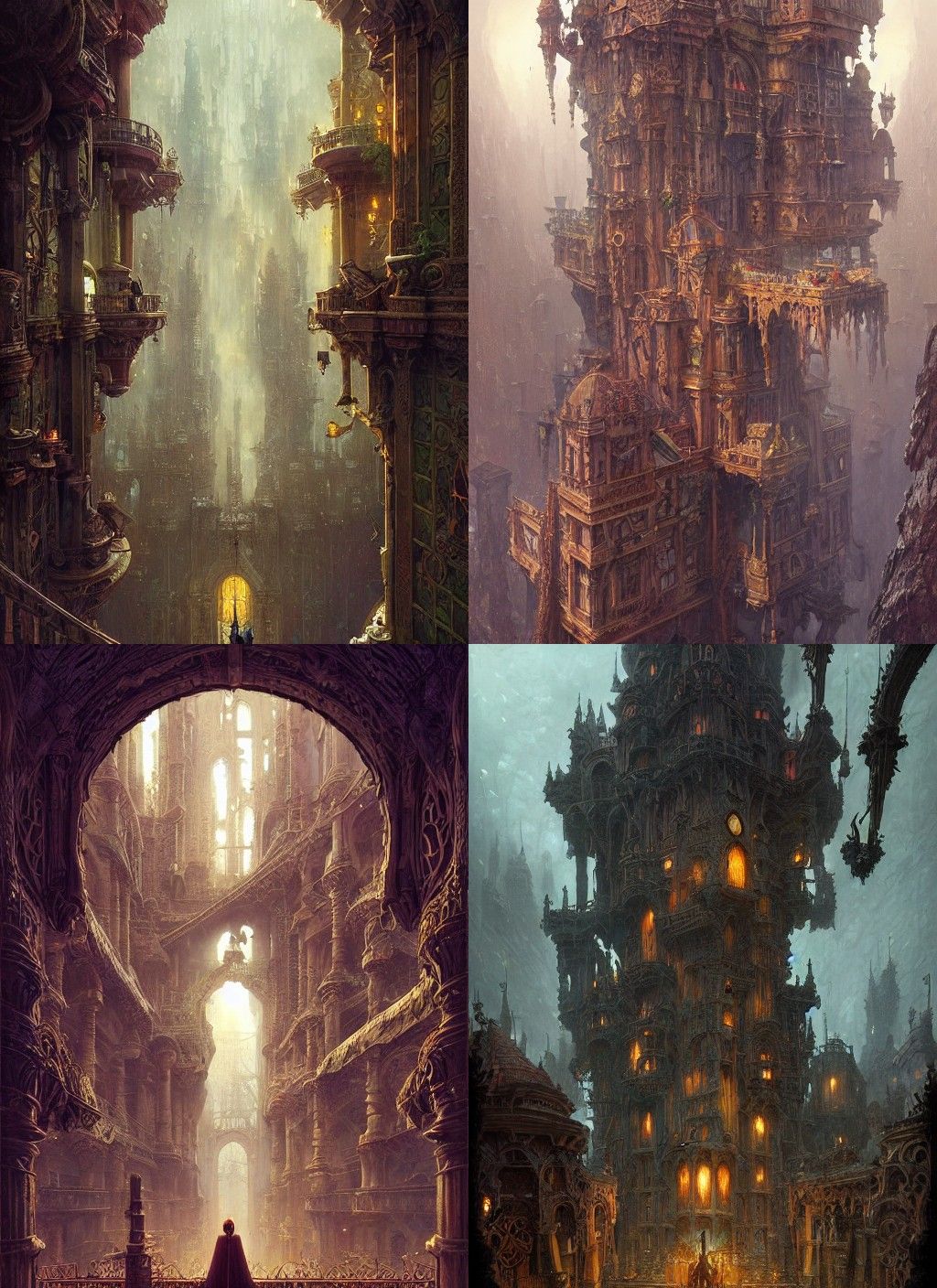 Elaborate Fantasy Lock and Key in Hyperrealism