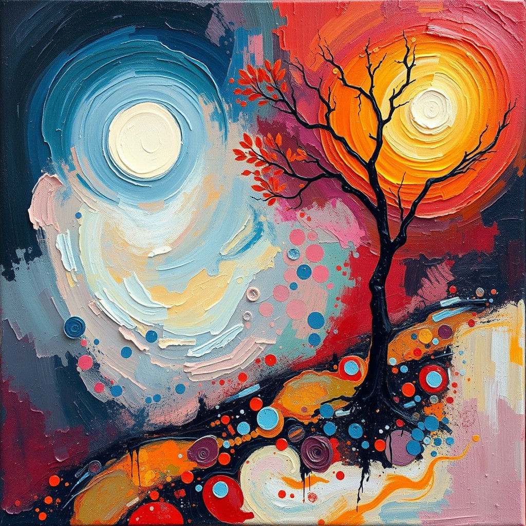 Surreal Hour Zero Impasto Oil Painting