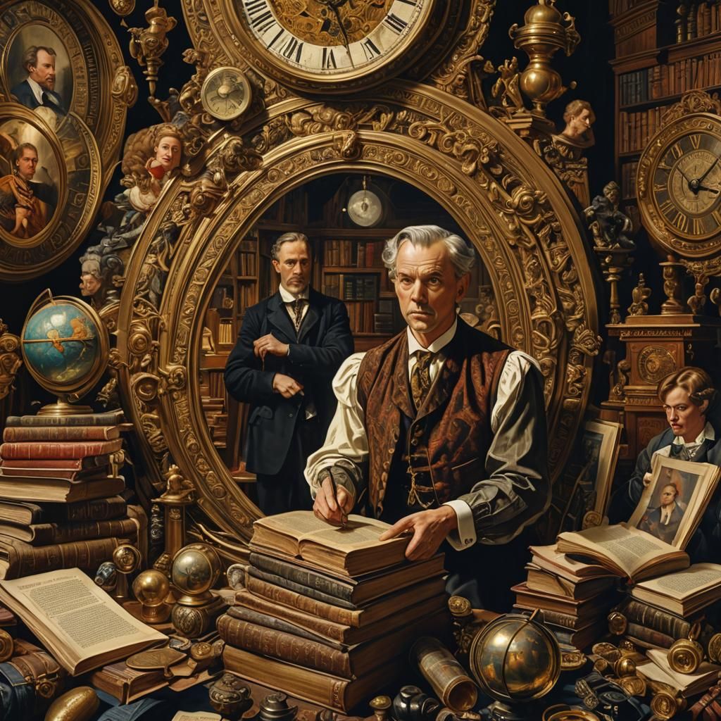 Man Transforms to Time Traveler in Hyperrealistic Style