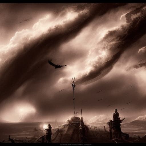 Epic Thunderstorm: Dramatic Digital Matte Painting