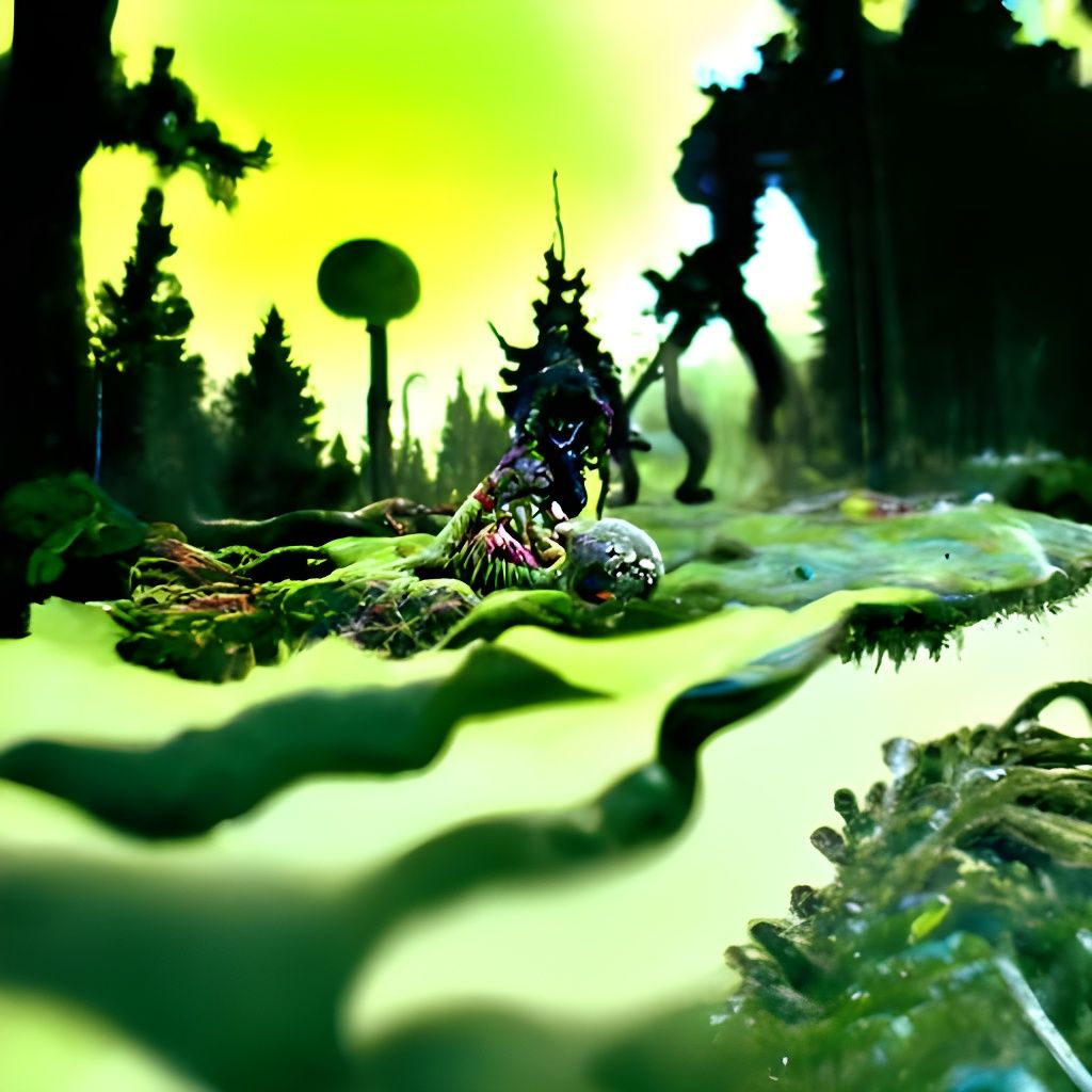 Siberian Swamp Monster Digital Illustration