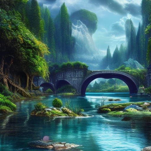 Beautiful river with beautiful crystal clear water and Beautiful background