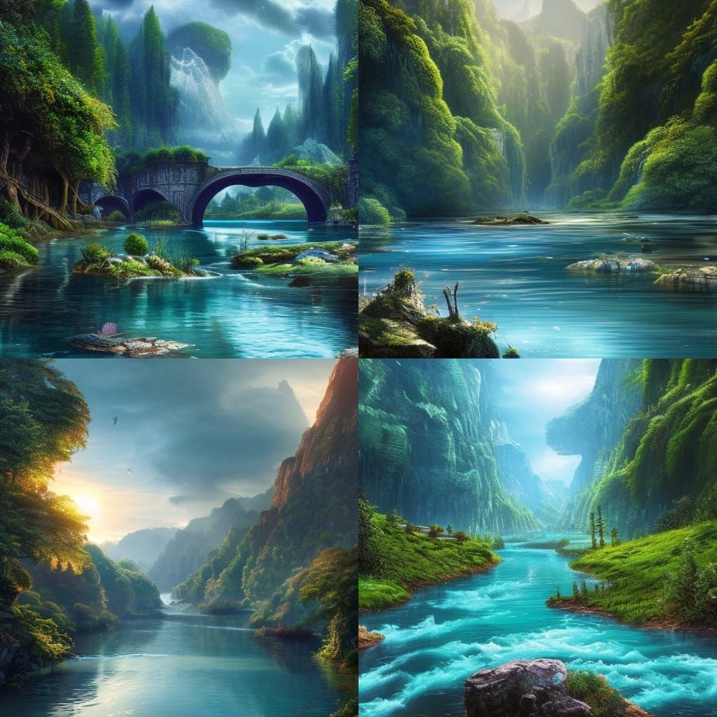 Beautiful river with beautiful crystal clear water and Beautiful background