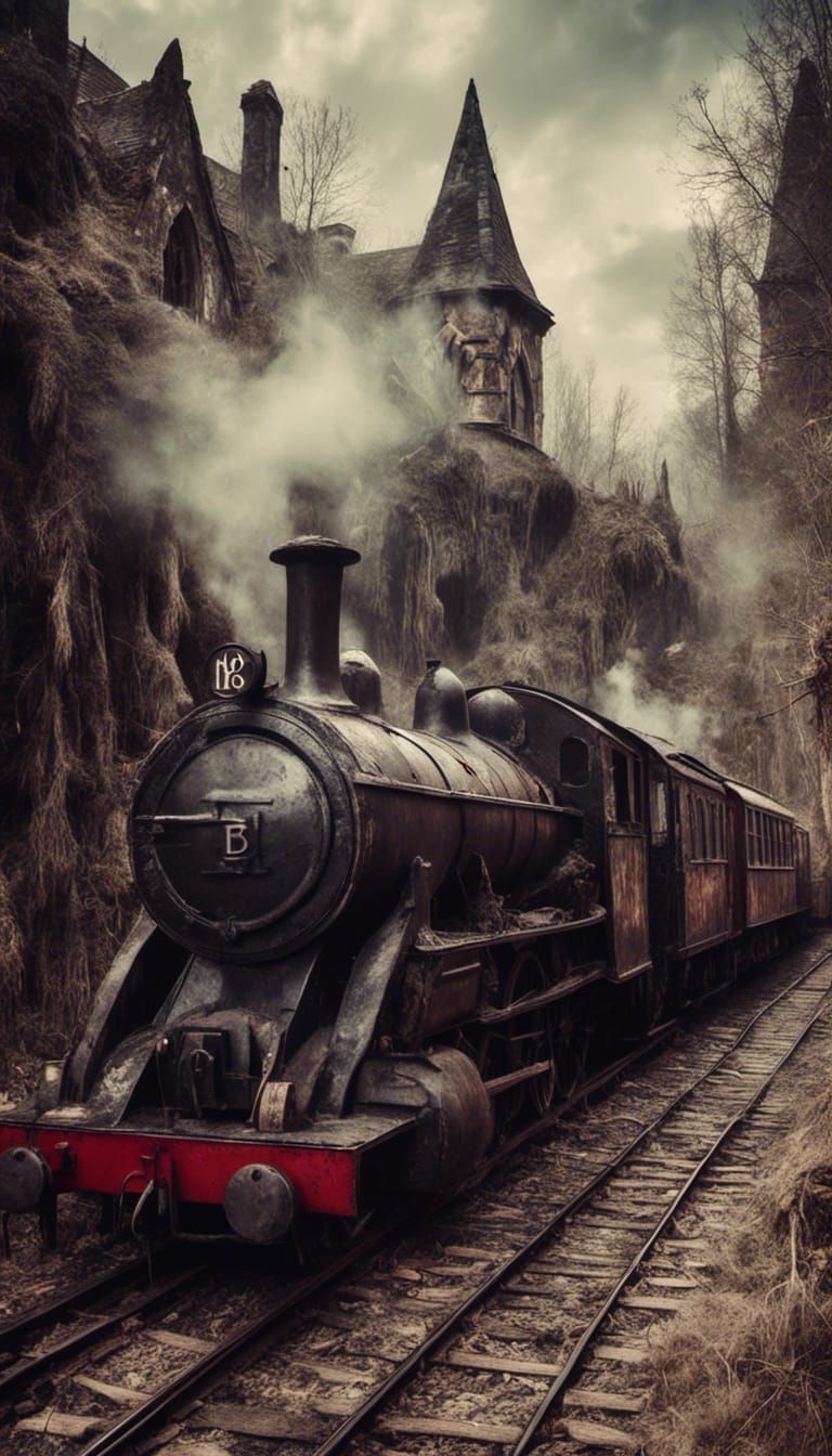 Macabre Hogwarts Express at the Station