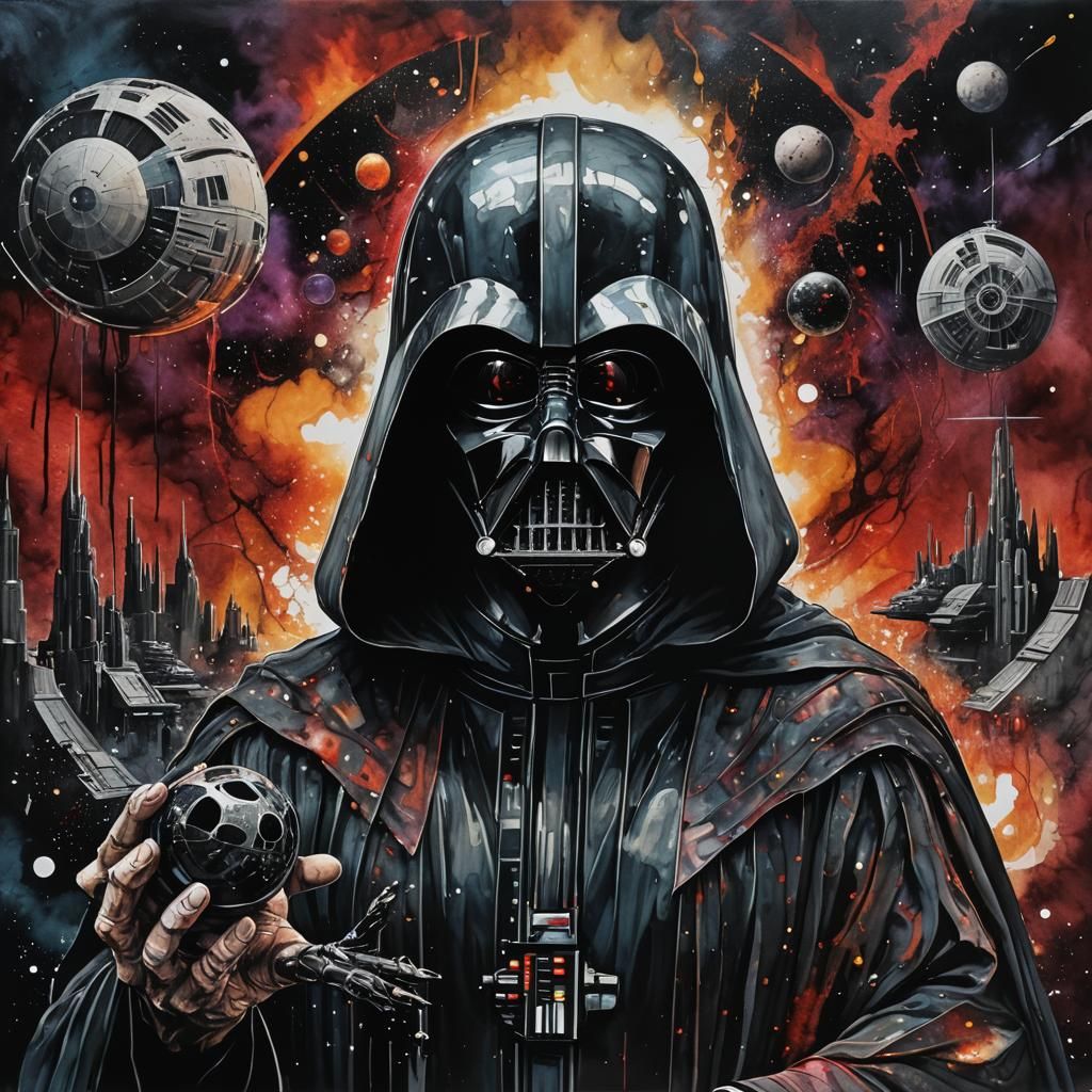 A gritty and stylized painting, abstract mixed with Renaissa...