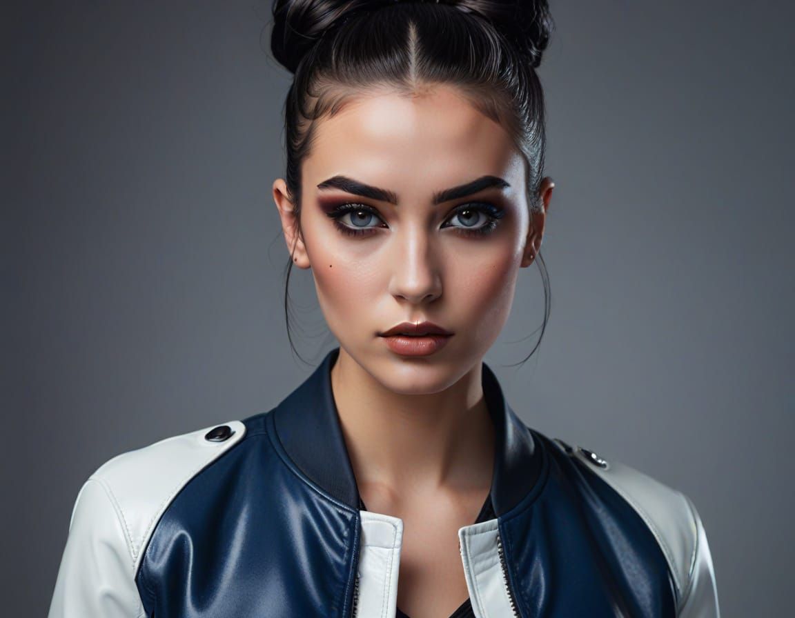 Teenage Girl Portrait in Vibrant Digital Art Style