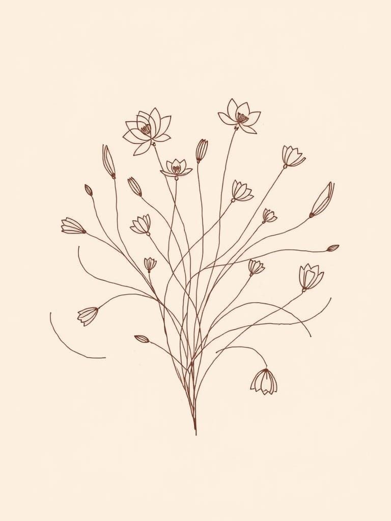 Geometric Floral Bouquet in Pastel Hues