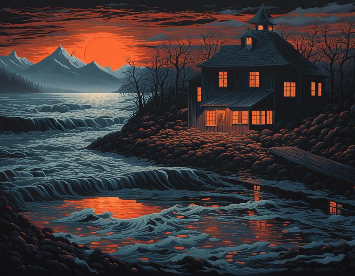 Detailed Morning Scene in Digital Painting Style