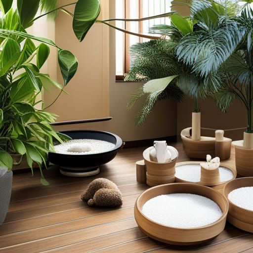 Serene Cat Sanctuary: A Zen Garden Concept Art
