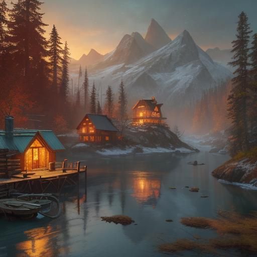 Canadian Bacon Spam Still Life in Folk-Art Style