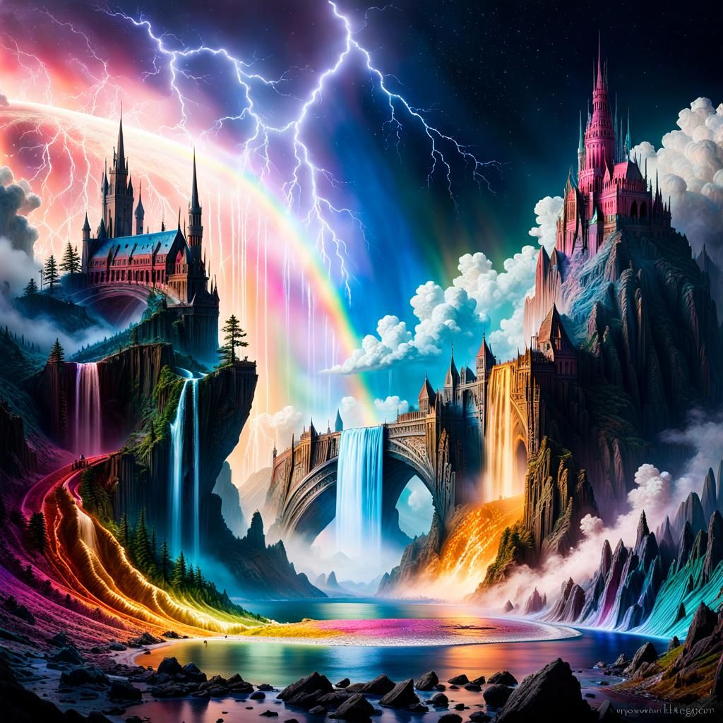 Rainbow World: A Miniature Fantasy Landscape