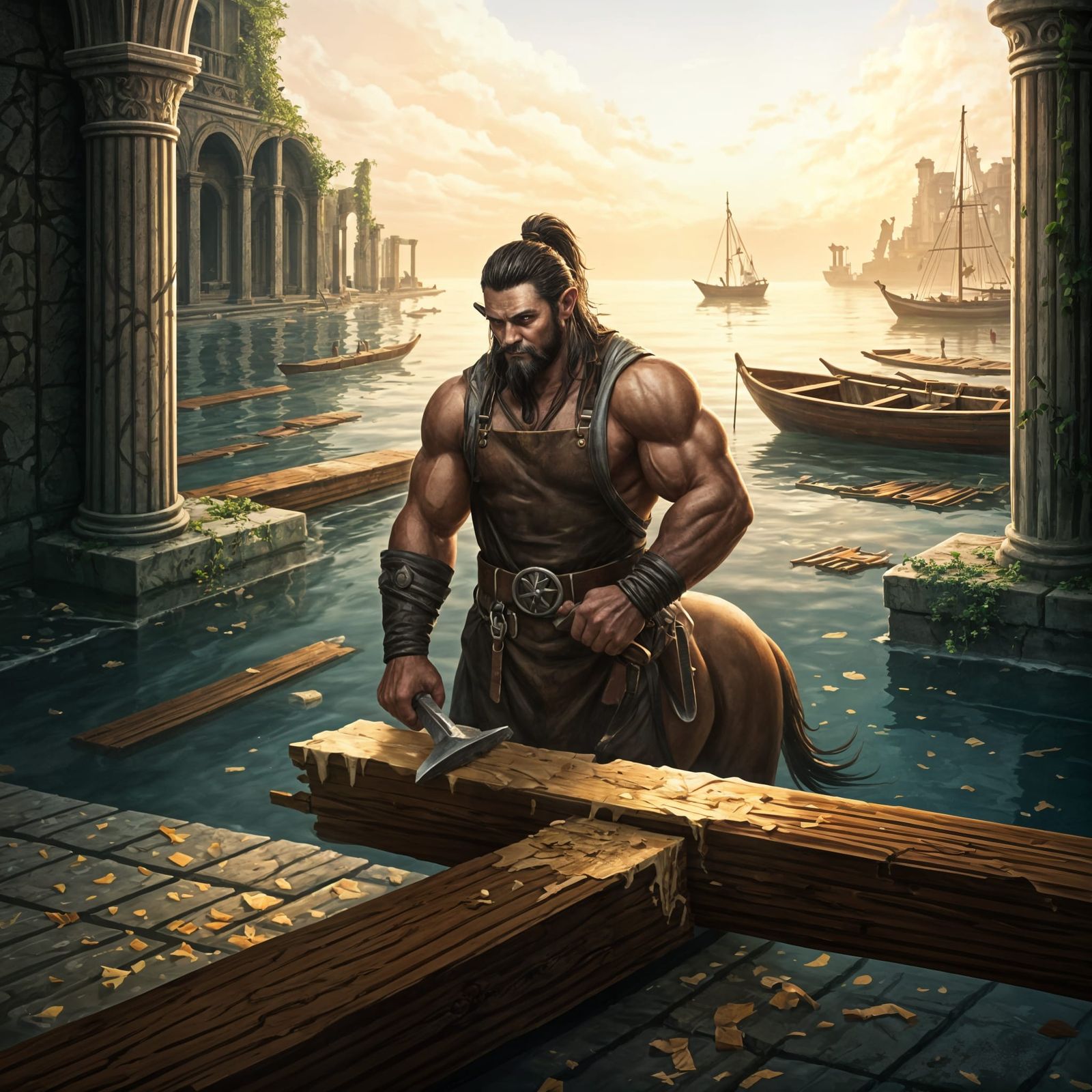 Centaur Carpenter in Sunken Workshop