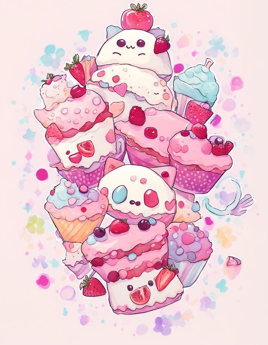 Girly Food AI Image