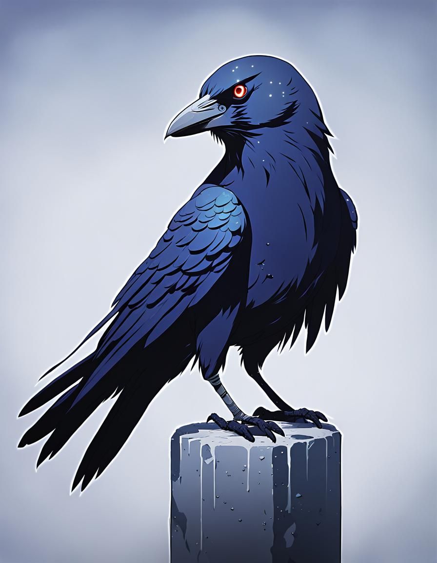 Rinnegan White Crow: Cel-Shaded Anime Style