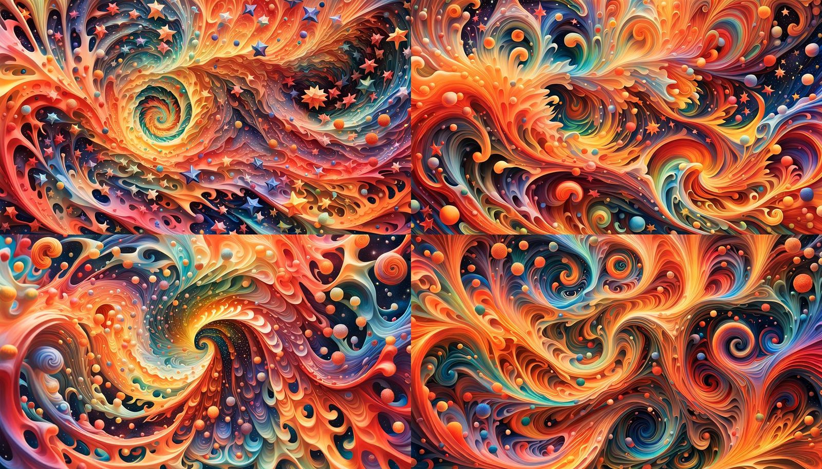 Iridescent Star Cluster Formation as Impasto Painting