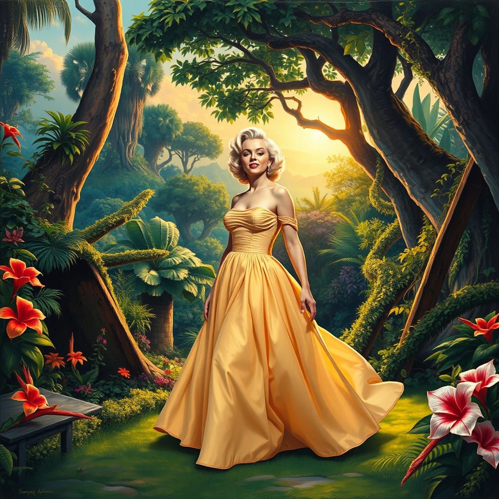 Marilyn Monroe in Whimsical Wonderland