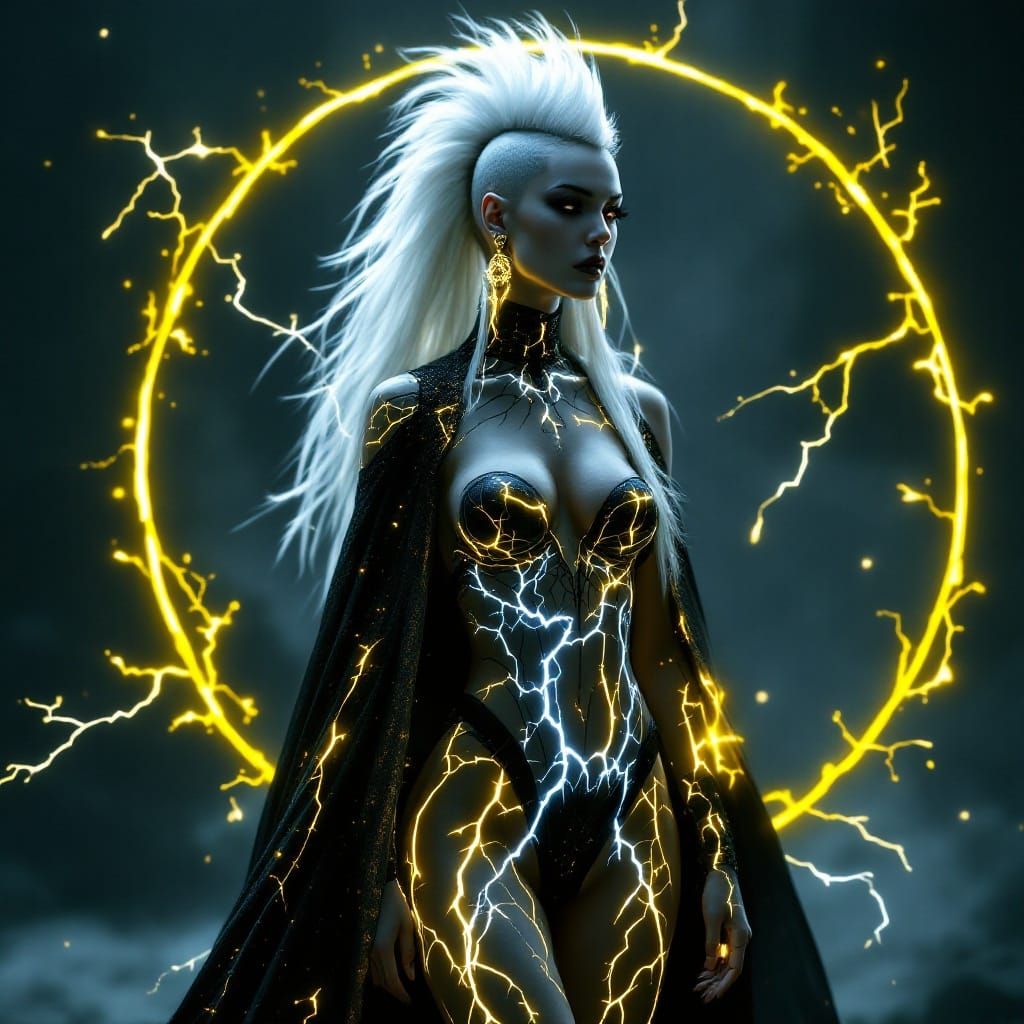 Gothic Storm Goddess of the X-men in Dark Fantasy Art