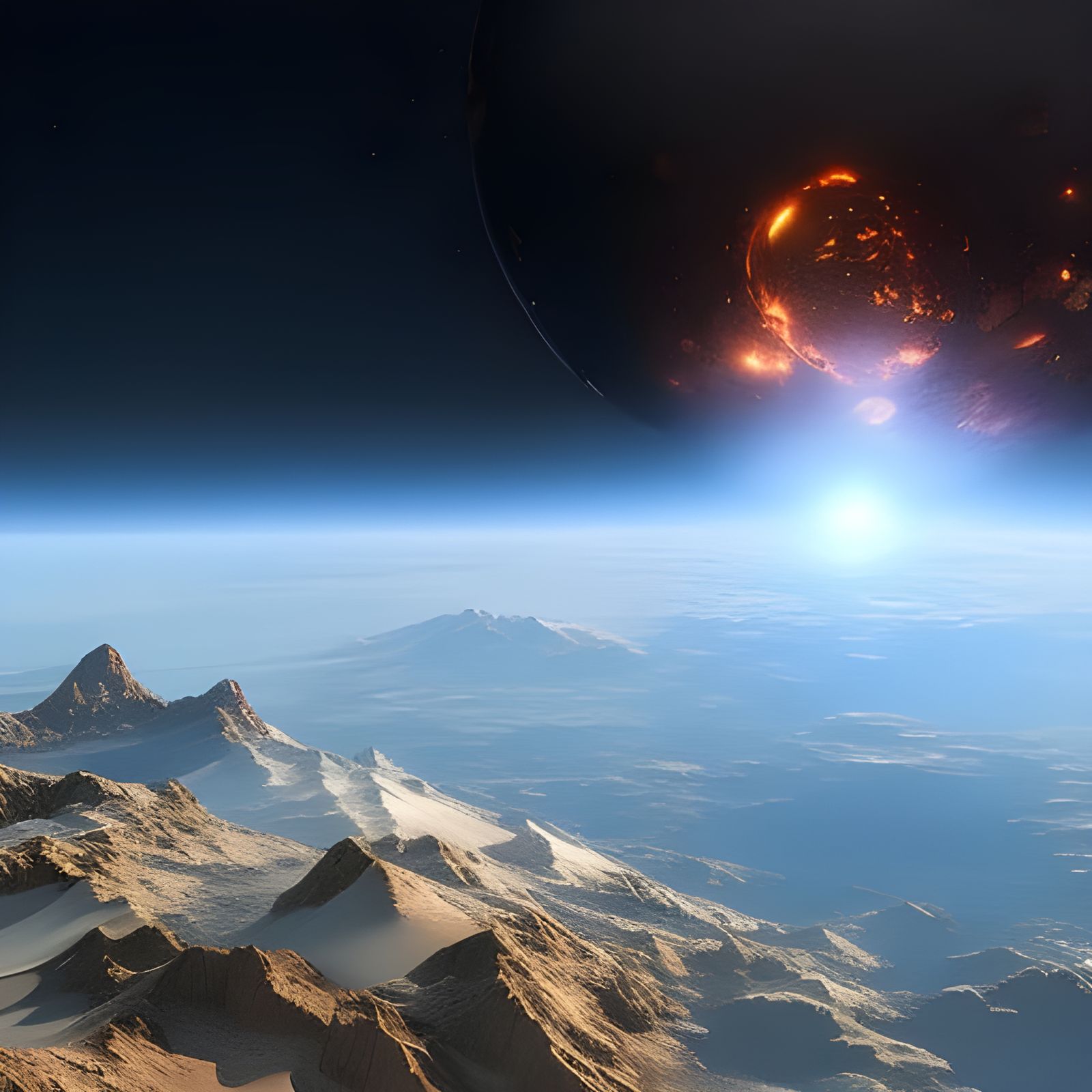 Dramatic Planetary Collision in Deep Color