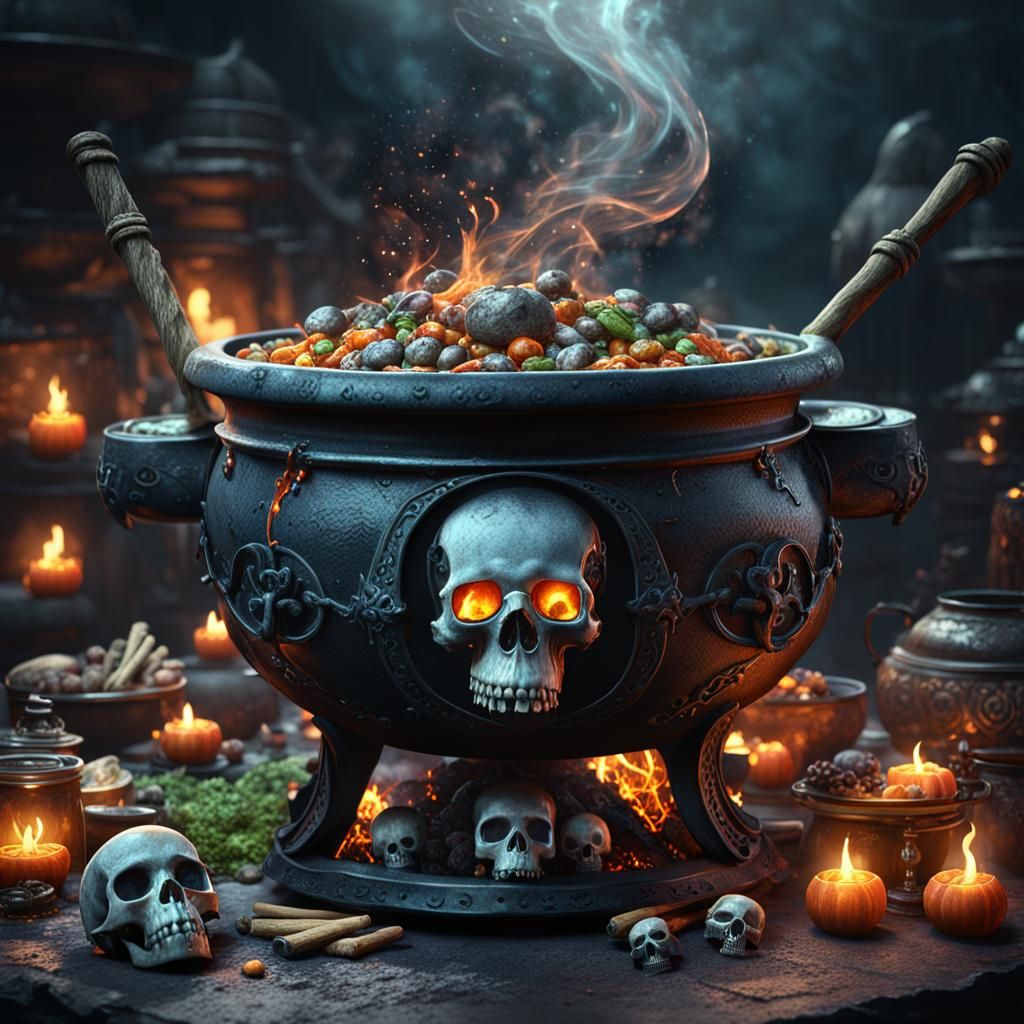 Cursed Witch's Cauldron: A Dark Fantasy Hotpot