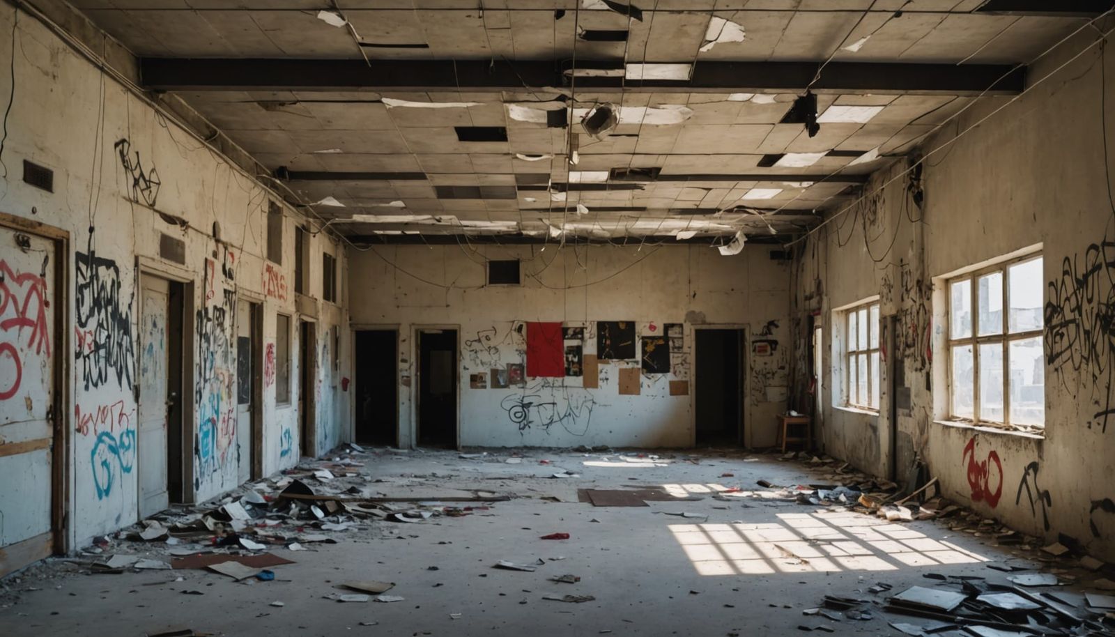 Chaotic Modern Art Museum Hall in Outsider Art