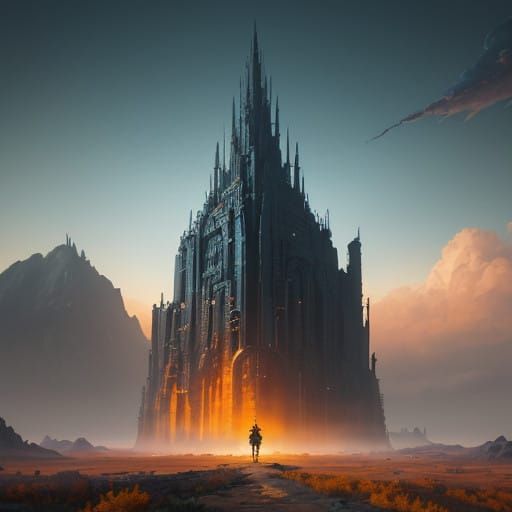 Victorious Warrior in a Radiant Realm