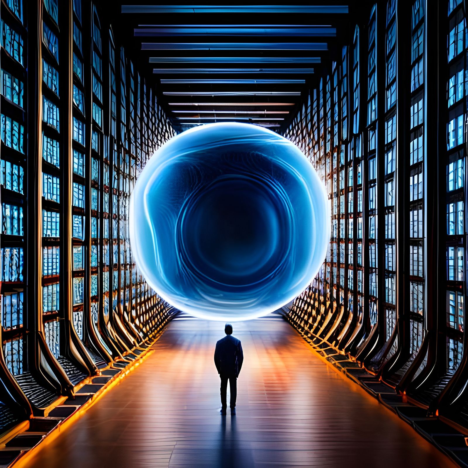 AI Quantum Computer with Tesseract and Energy Sphere