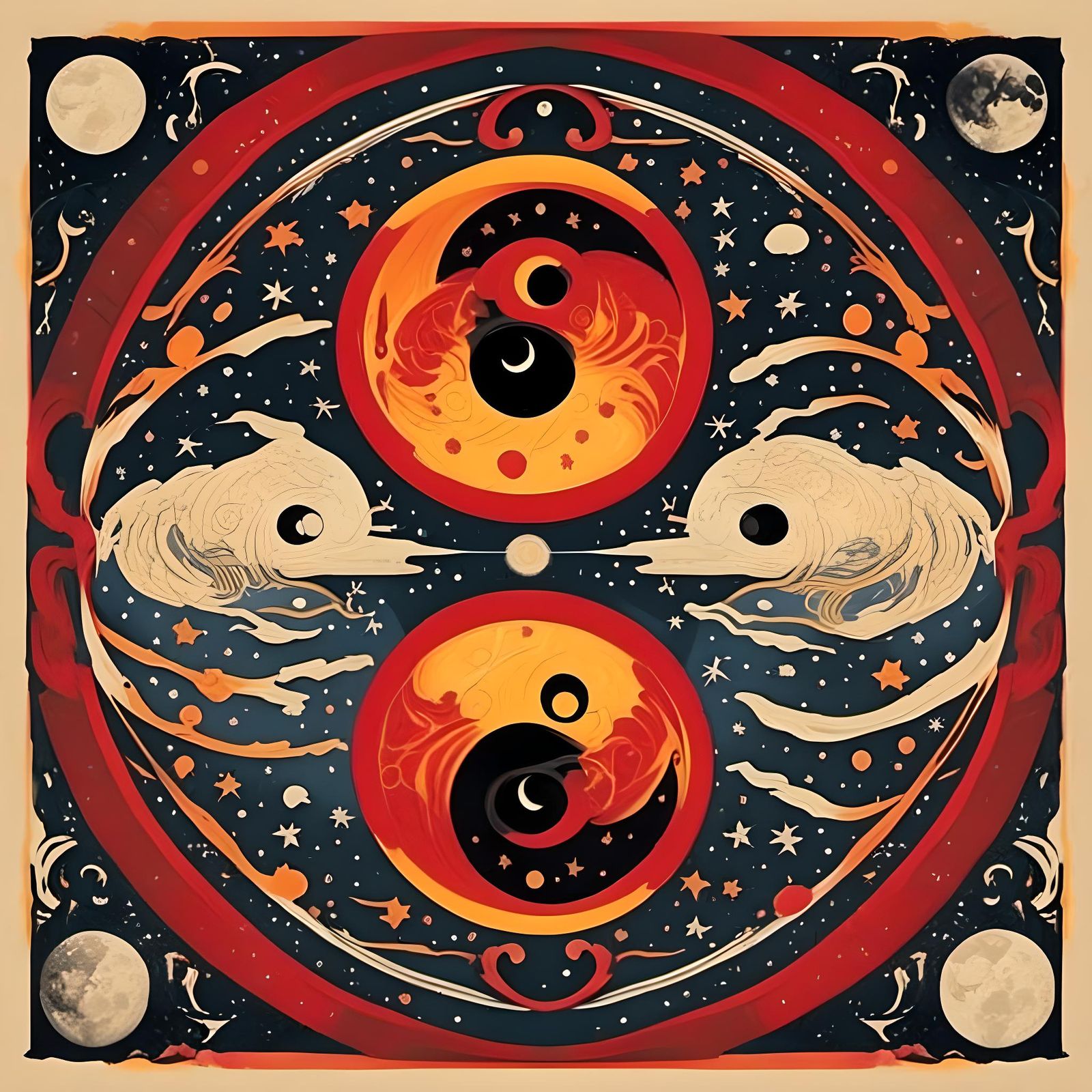 Yin Yang art - abstract