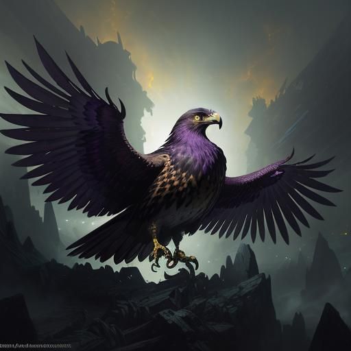 The Hawk in full attack a masterpiece, 8k resolution, dark fantasy concept art, by Greg Rutkowski, dynamic lighting, hyp...