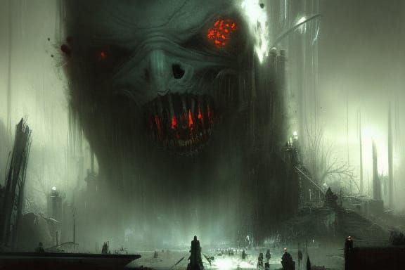 Dead Space Horror Splash Art in Gothic Style