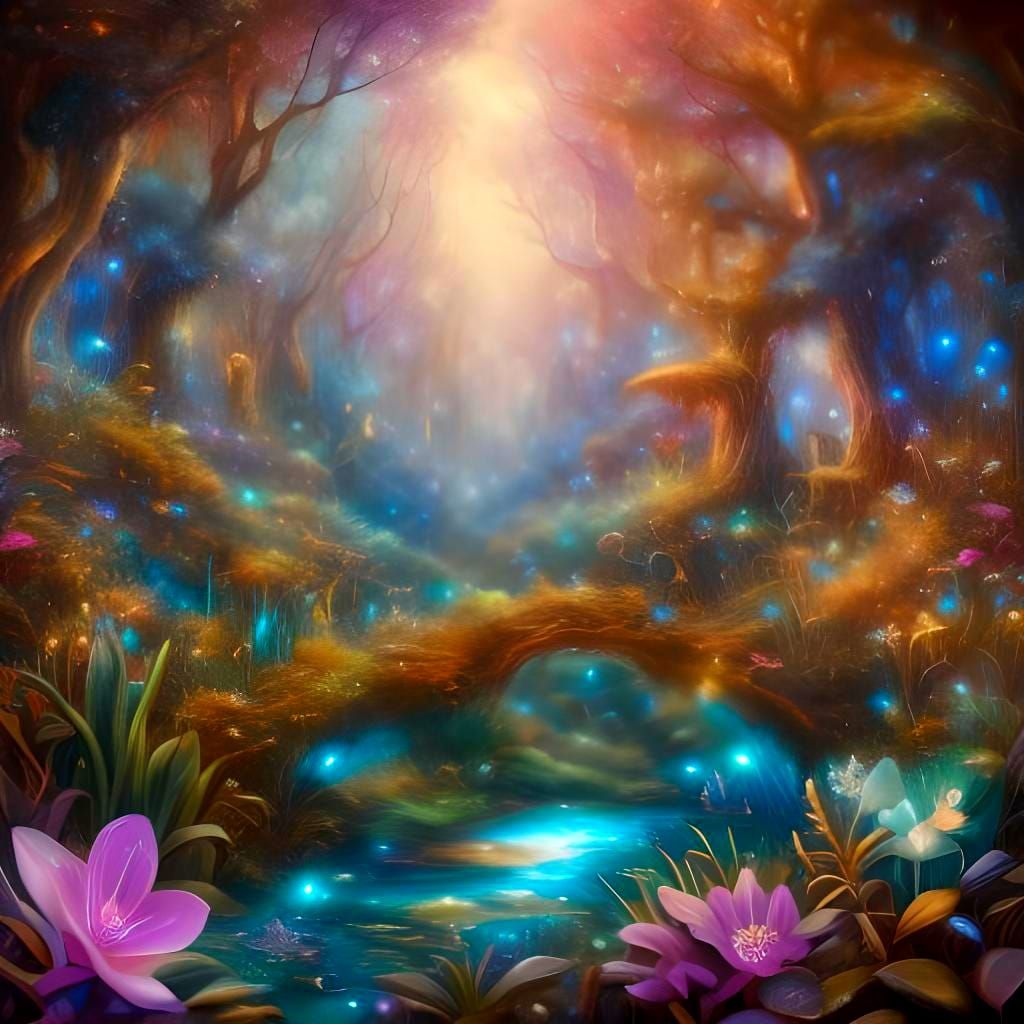 Psychedelic Fairy Sanctuary in Whimsical Valley