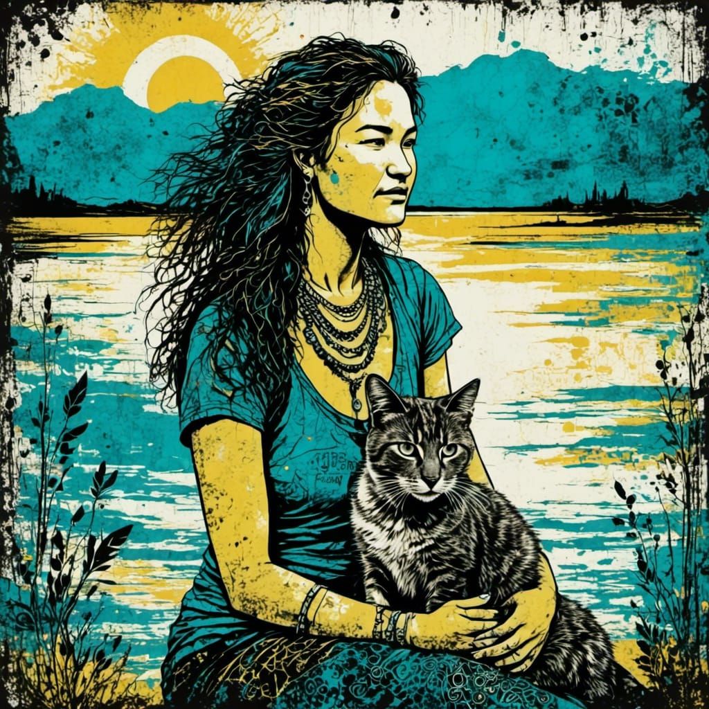 <lora:Batik:1.0> <lora:Native woman:1.0> <lora:Europunk:1.0>...