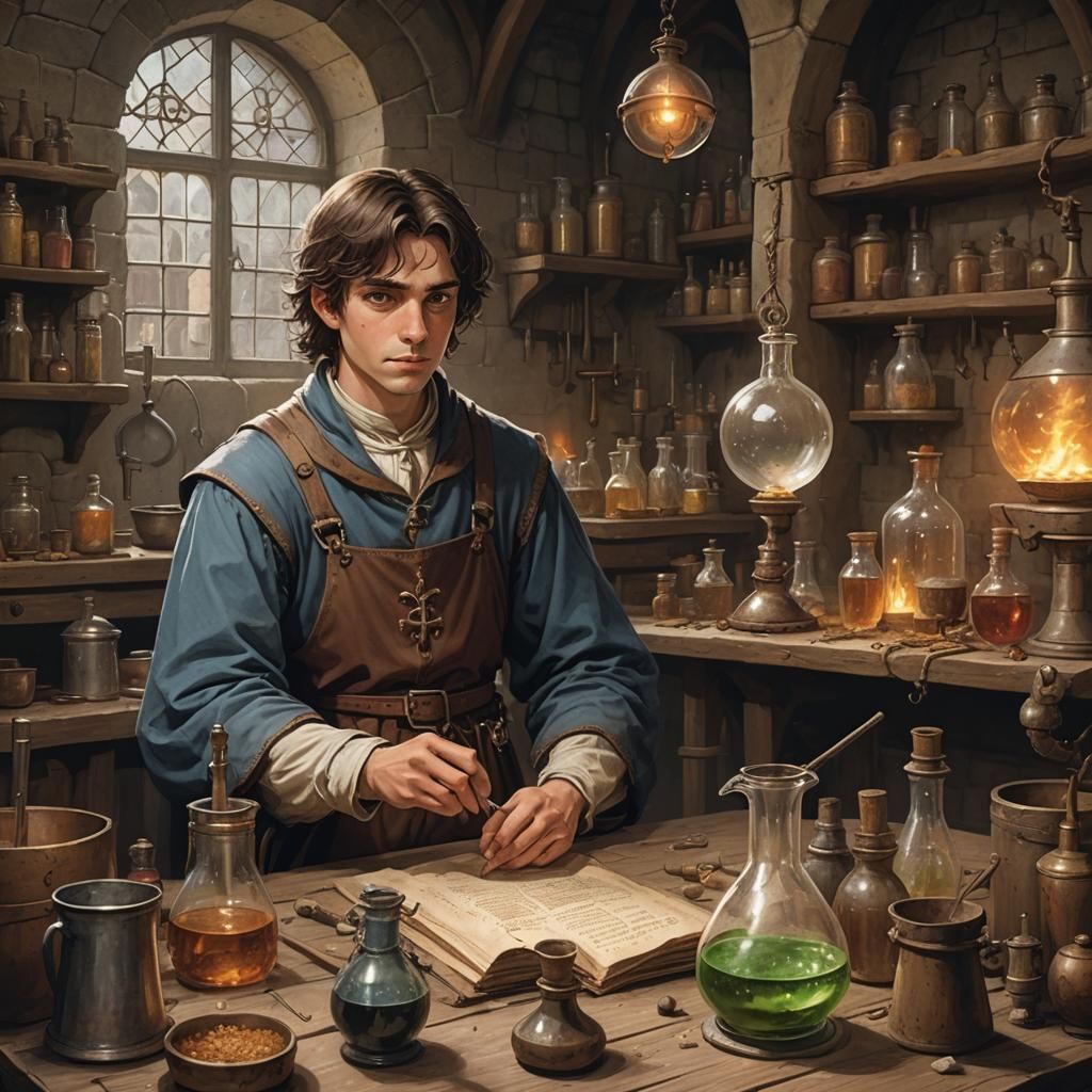 Medieval Alchemist Workshop Experiment Gone Wrong