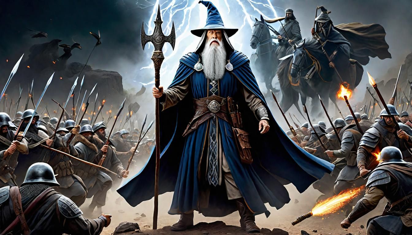 Wizard Leads US Soldiers into Battle