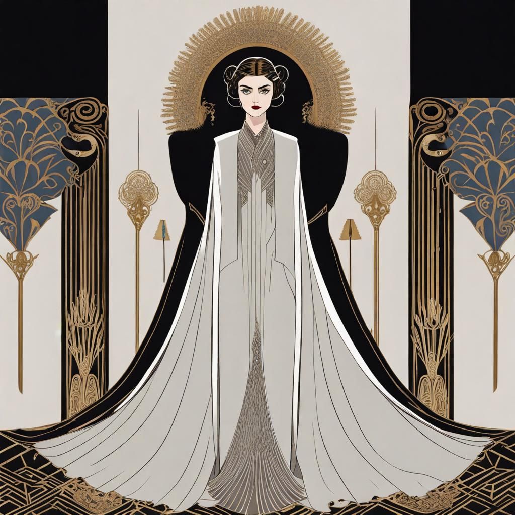 Arya Stark in Art Deco Erte Style