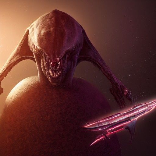 Sinister Alien Concept Art in 8K Resolution