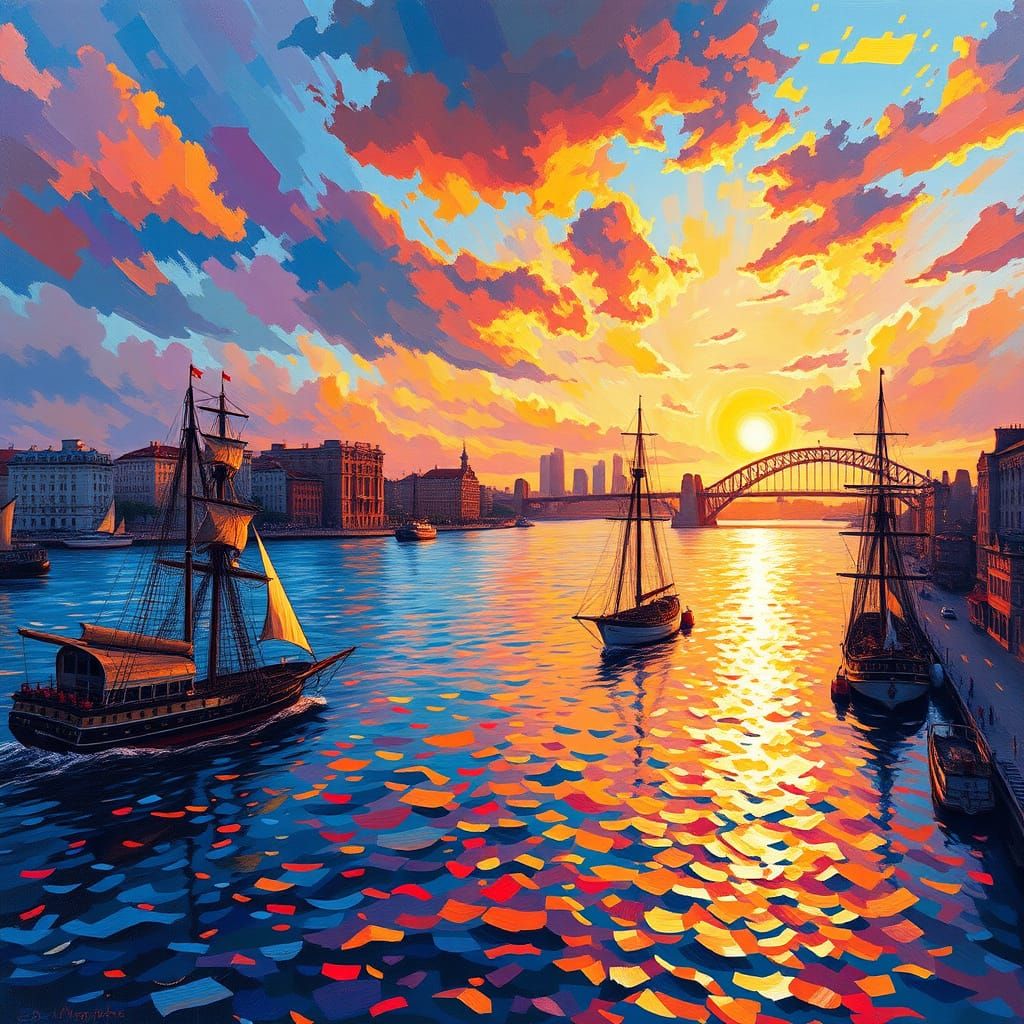 Sydney Harbour in 1858: A Hyperrealistic Masterpiece