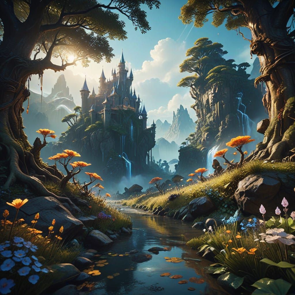 Ethereal Dawn in Botanicalcore Style