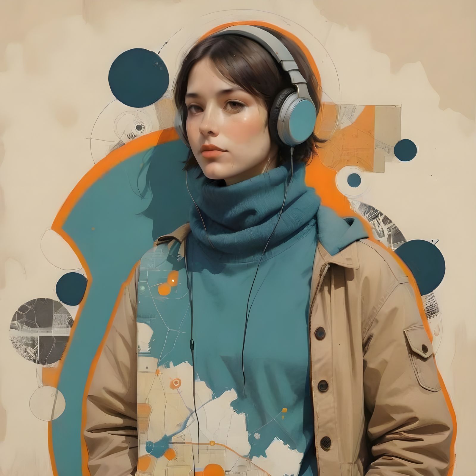 Mysterious Urban Explorer in Winter