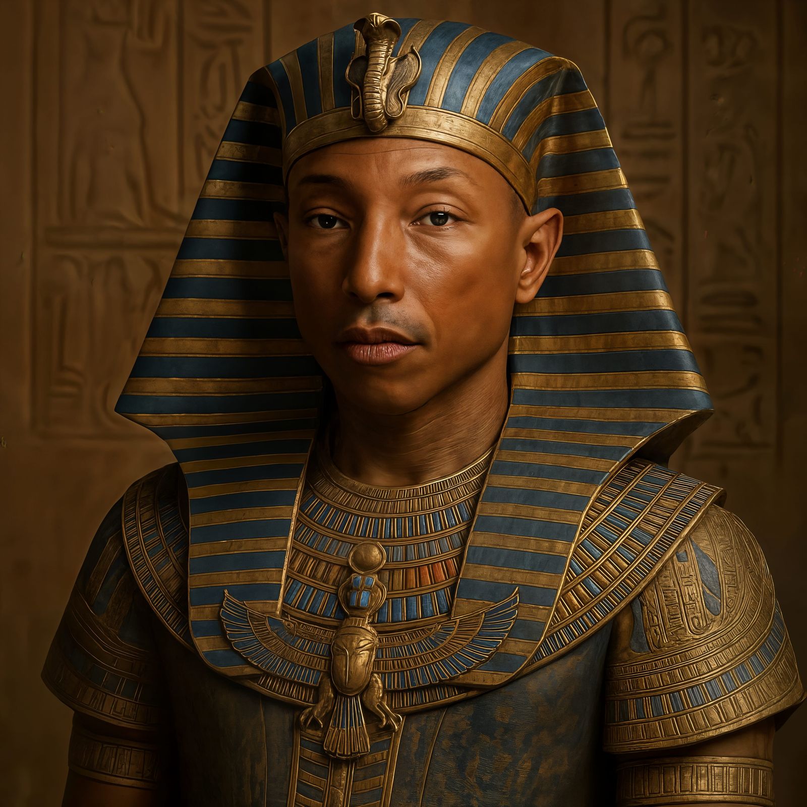 Pharrell Williams as Pharaoh in Detailed CGI Art