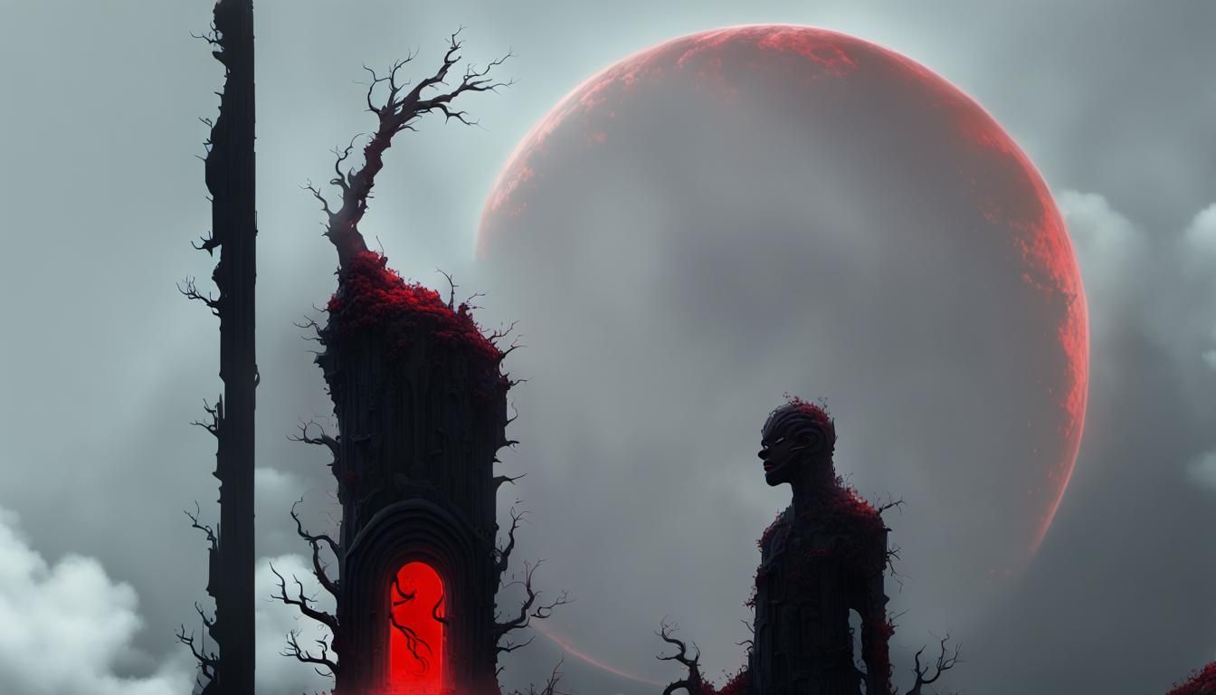 Blood Heart Rock in Corrupted Space