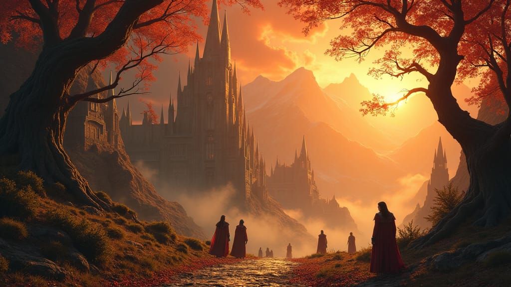 Epic Lord of the Rings Scene in Digital Matte Painting