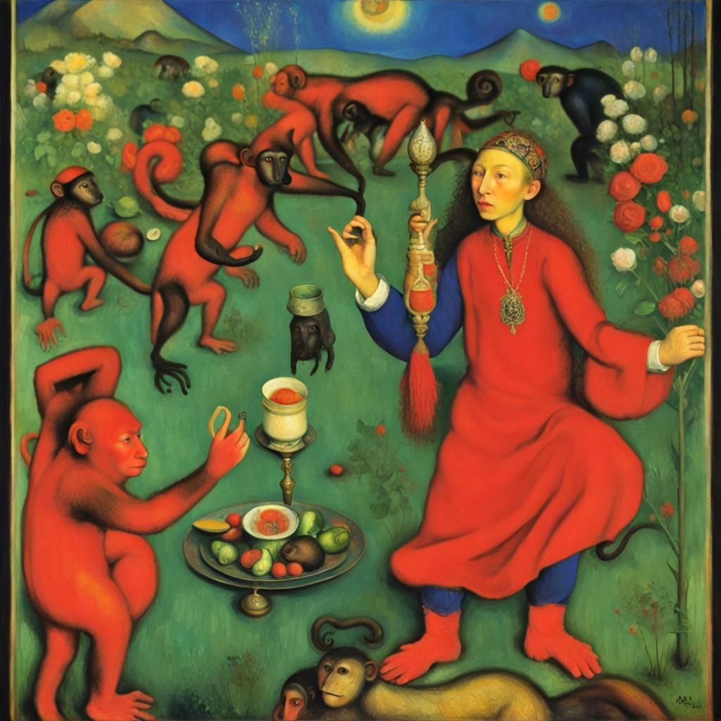 Surreal Monkeys in Xinjiang: Van Eyck and Chagall