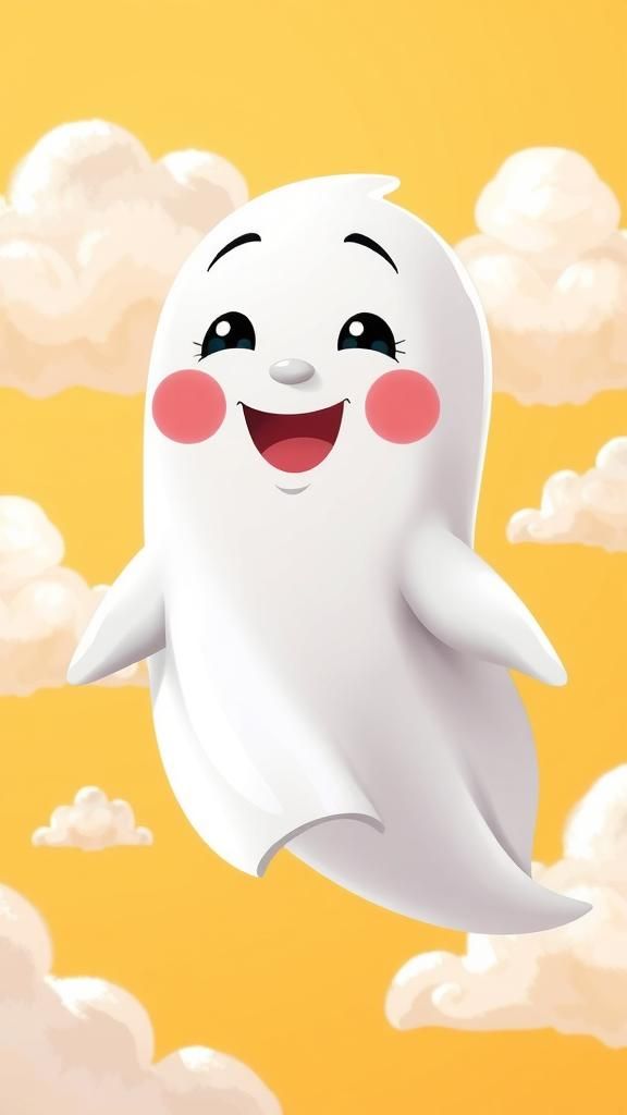Playful Ghost Portrait in Pixar Animation Style