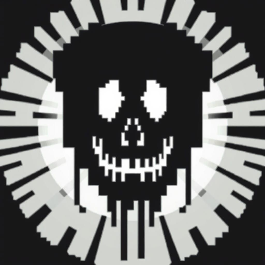 Cyberpunk Rorschach Horror Figure in Distressed Digital Art