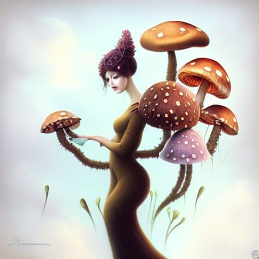 Surreal Mushroom and Fungi Dreamscape