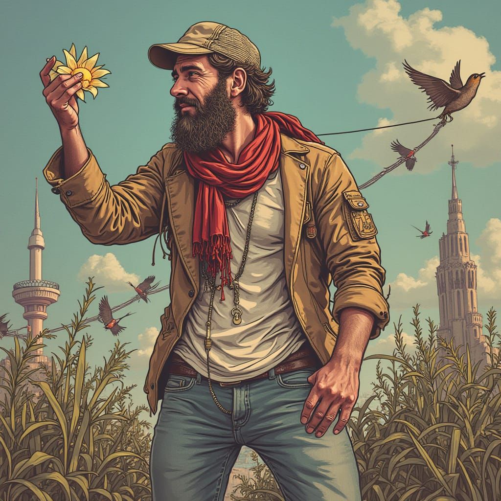 Melancholic Portrait of Despair in a Dark Atmosphere